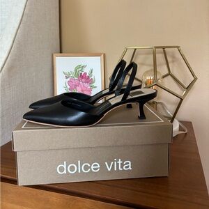 Dolce Vita Black Slingback Heels